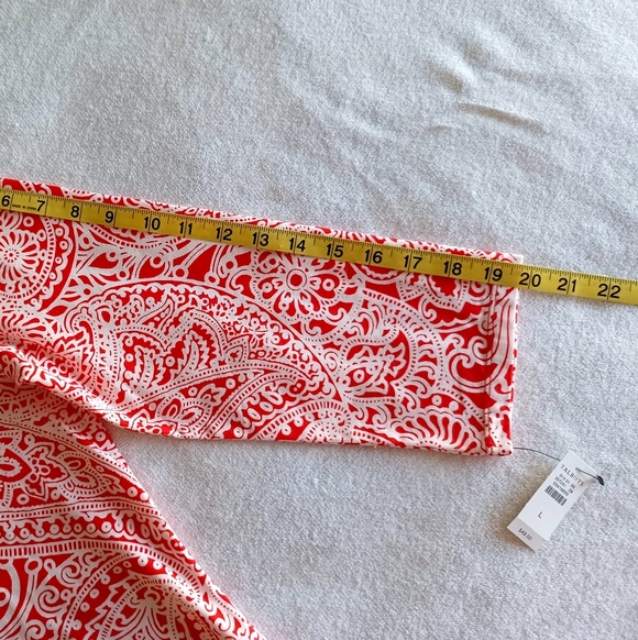 NWT Talbots Cotton Bateau Neck Tee - Paisley Scroll, Size L - Picture 13 of 16